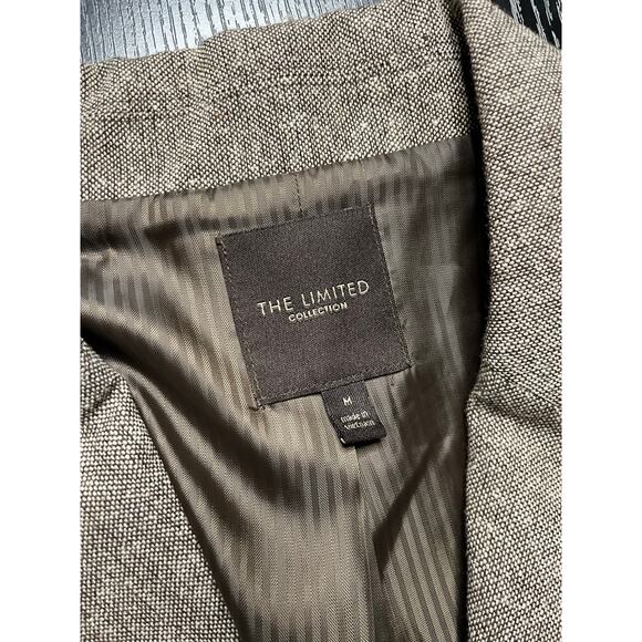 The Limited Vintage Y2K Tweed Wool Blend Old Money Style Neutral Blazer - Picture 5 of 10
